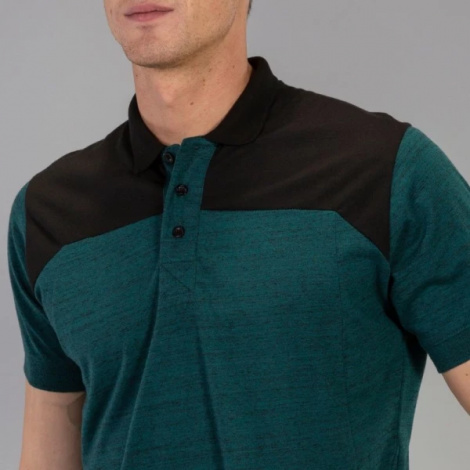 Футболка поло Joma POLO SHIRT WINNER II COTTON GREEN-BLACK S/S