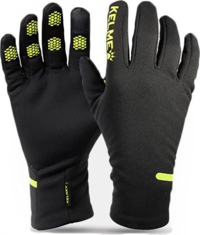 Рукавички тренувальні Kelme WARM GOLVES чорно-жовті 9886405.9010