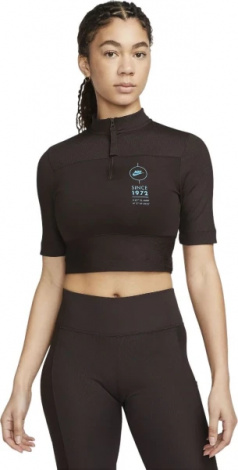 Топ жіночий Nike W NSW TOP SS RIB SU коричневий FJ5253-220