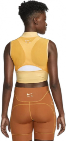 Топ жіночий Nike W NK DF AIR CROP TANK жовтий DX0284-795