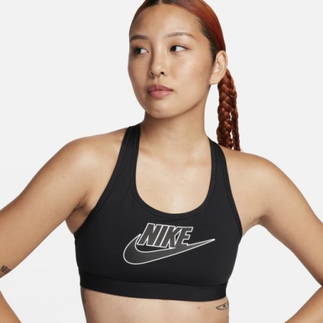Топ Nike W Nk Swsh Med Spt Futura Bra