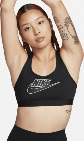 Топ Nike W Nk Swsh Med Spt Futura Bra