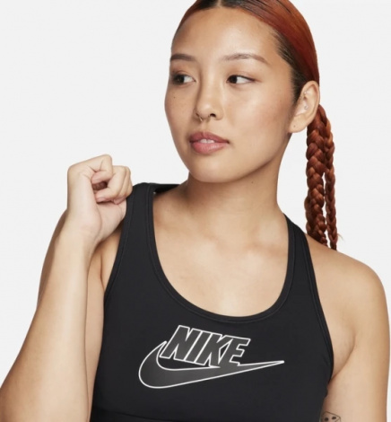 Топ Nike W Nk Swsh Med Spt Futura Bra