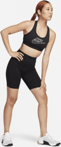 Топ Nike W Nk Swsh Med Spt Futura Bra