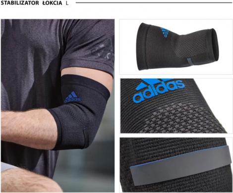 Фиксатор Локтя Adidas Performance Elbow Support Черный, Синий Унисекс L