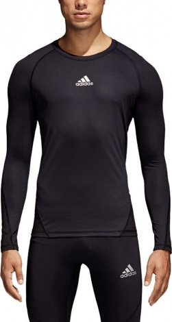 Термобілизна Верх З Довгим Рукавом Adidas Alphaskin Cw9486 Чорна (L)