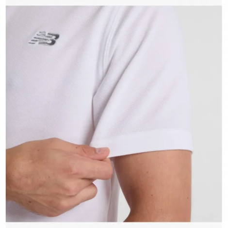 Футболка Поло Чоловіче New Balance Cotton Pique White Mt51519Wt L