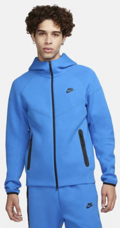 Толстовка Nike M NK TCH FLC FZ WR HOODIE синя FB7921-435