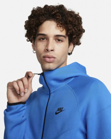 Толстовка Nike M NK TCH FLC FZ WR HOODIE синя FB7921-435