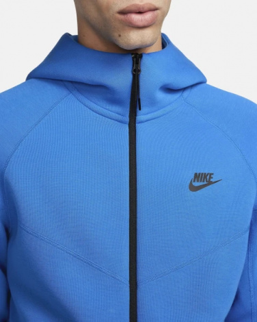 Толстовка Nike M NK TCH FLC FZ WR HOODIE синя FB7921-435