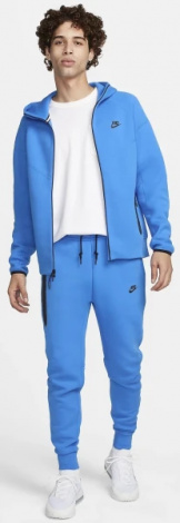 Толстовка Nike M NK TCH FLC FZ WR HOODIE синя FB7921-435