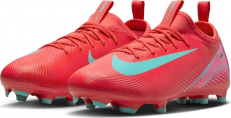 Бутсы детские Nike JR MERCURIAL ZOOM VAPOR 16 ACADEMY FG/MG красно-розово-бирюзовые FQ8392-800