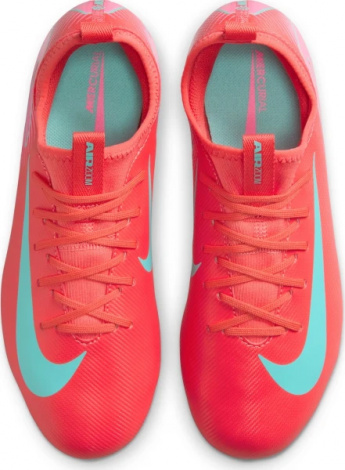 Бутсы детские Nike JR MERCURIAL ZOOM VAPOR 16 ACADEMY FG/MG красно-розово-бирюзовые FQ8392-800