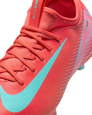 Бутсы детские Nike JR MERCURIAL ZOOM VAPOR 16 ACADEMY FG/MG красно-розово-бирюзовые FQ8392-800