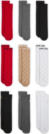 Шкарпетки Nike JORDAN HOLIDAY CREW GIFT BOX різнокольорові (9 пар) BJ0729-R78
