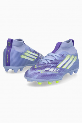 Дитячі бутси adidas F50 League Mid FG/AG Junior - фіолетовий