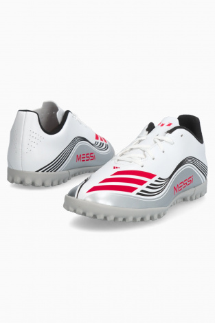 Детские сороконожки adidas F50 Club Messi TF Junior - Серебряный