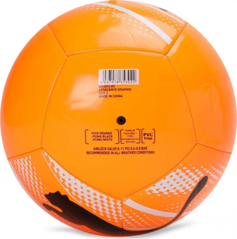 Футбольний м'яч Puma ATTACANTO GRAPHIC помаранчевий