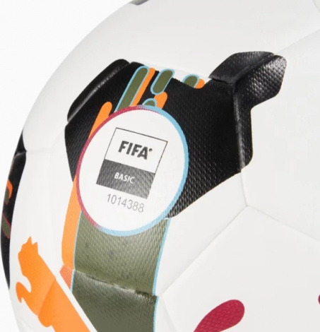 Футбольний м'яч Puma ORBITA 4 HYB (FIFA BASIC) біло-чорно-оливковий