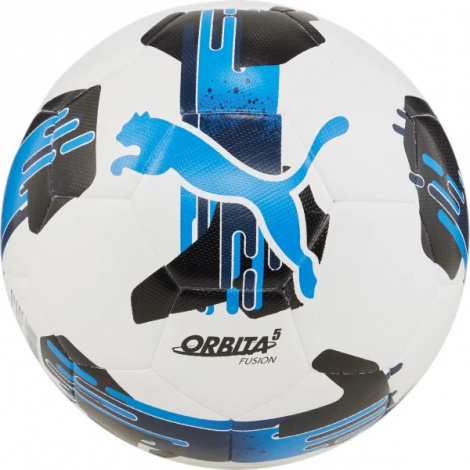 Футбольний м'яч Puma ORBITA 5 FUSION біло-чорно-синій