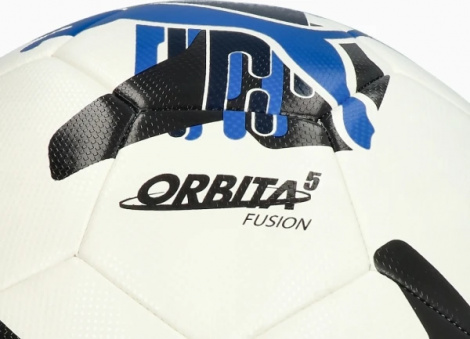 Футбольний м'яч Puma ORBITA 5 FUSION біло-чорно-синій