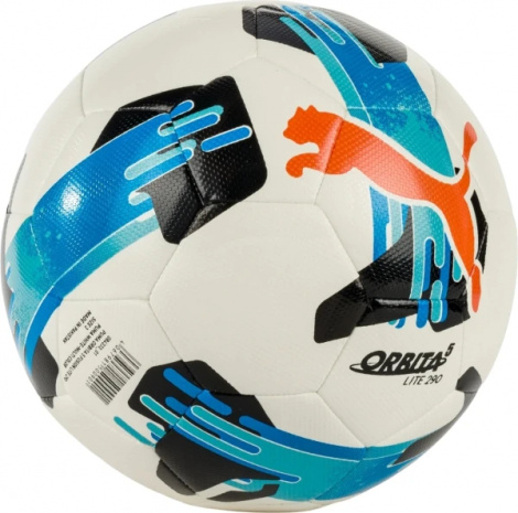 Футбольний м'яч Puma ORBITA 5 FUSION LITE 290 біло-синьо-помаранчевий