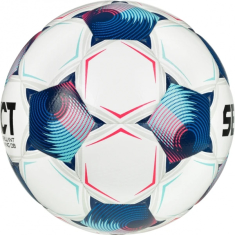 Футбольный мяч Select BRILLANT TRAINING DB V25 (FIFA BASIC) бело-сине-розовый