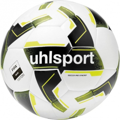 М'яч футбольний Uhlsport SOCCER PRO SYNERGY біло-чорно-жовтий 1001719 01