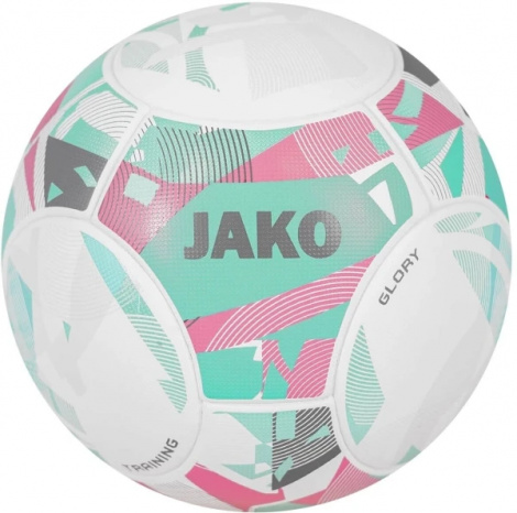Футбольный мяч тренировочный Jako GLORY бело-бирюзово-розовый