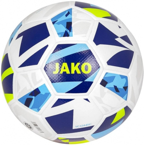 Футбольний м'яч Jako ICONIC біло-синьо-жовтий