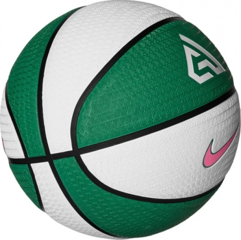 Баскетбольний м'яч Nike PLAYGROUND 8P 2.0 G ANTETOKOUNMPO DEFLATED біло-зелено-рожевий