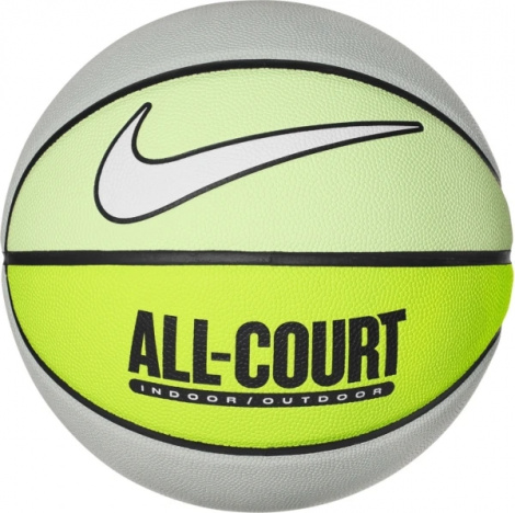 Баскетбольний м'яч Nike EVERYDAY ALL COURT 8P DEFLATED сіро-салатовий