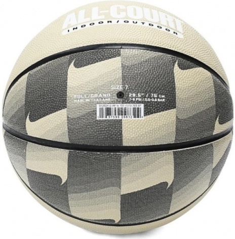 Баскетбольный мяч Nike EVERYDAY ALL COURT 8P GRAPHIC DEFLATED бежево-черный