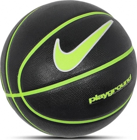 Баскетбольний м'яч Nike EVERYDAY PLAYGROUND 8P DEFLATED чорно-салатово-білий