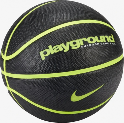 Баскетбольный мяч Nike EVERYDAY PLAYGROUND 8P DEFLATED черно-салатовый