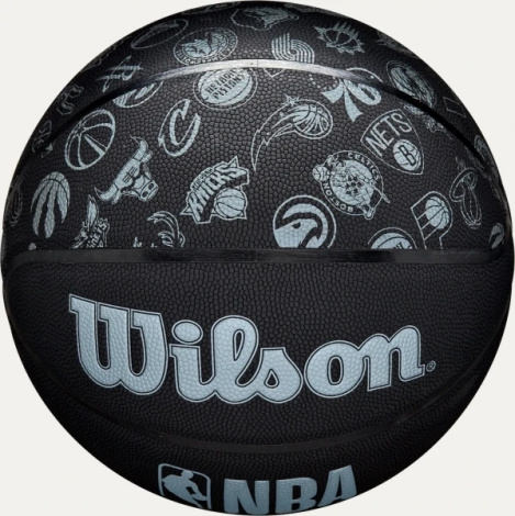 Баскетбольний м'яч Wilson NBA ALL TEAM чорно-блакитний