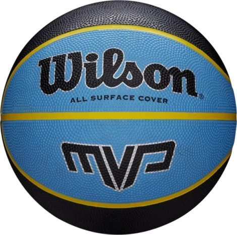 Баскетбольний м'яч Wilson MVP 295 блакитно-чорно-жовтий