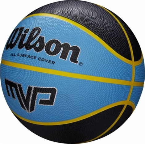 Баскетбольний м'яч Wilson MVP 295 блакитно-чорно-жовтий