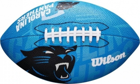 М'яч для американського футболу Wilson NFL JR JR THROWBACK FB 32 TEAM LOGO FB CAROLINA PANTHERS блакитний