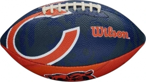 Мяч для американского футбола Wilson NFL JR THROWBACK FB 32 TEAM LOGO FB CHICAGO BEARS оранжево-темно-синий