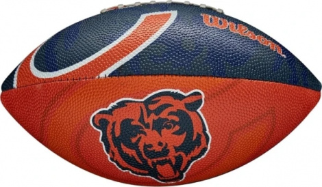 Мяч для американского футбола Wilson NFL JR THROWBACK FB 32 TEAM LOGO FB CHICAGO BEARS оранжево-темно-синий