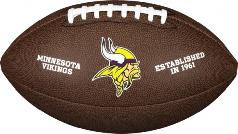 Мяч для американского футбола Wilson NFL LICENSED BALL MINNESOTA VIKINGS темно-коричневый