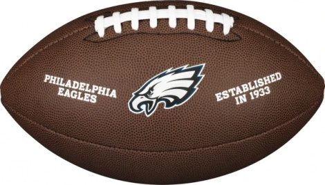 Мяч для американского футбола Wilson NFL LICENSED BALL PHILADELPHIA EAGLES темно-коричневый