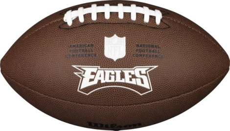 Мяч для американского футбола Wilson NFL LICENSED BALL PHILADELPHIA EAGLES темно-коричневый