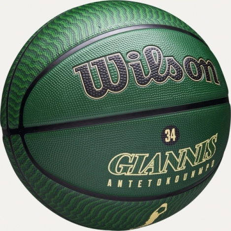 Баскетбольний м'яч Wilson NBA PLAYER ICON OUTDOOR GIANNIS ANTETOKOUNMPO темно-зелено-чорний