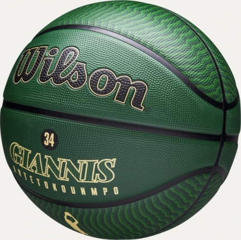 Баскетбольний м'яч Wilson NBA PLAYER ICON OUTDOOR GIANNIS ANTETOKOUNMPO темно-зелено-чорний