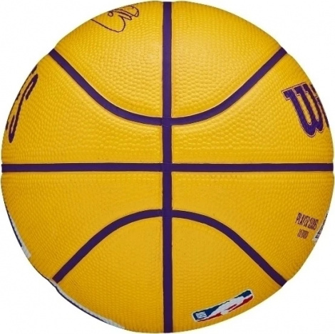 Баскетбольний м'яч Wilson NBA PLAYER ICON MINI LEBRON JAMES жовто-фіолетовий