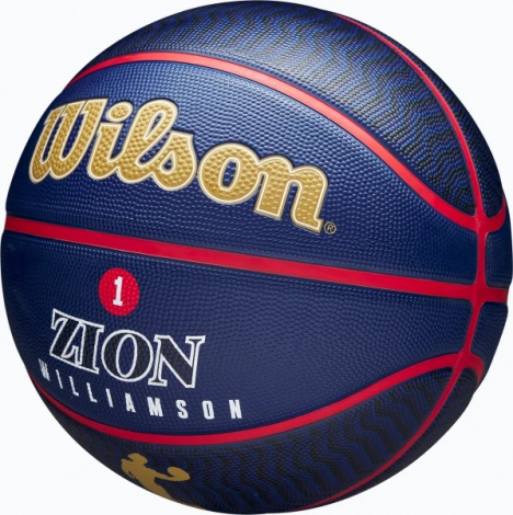 Баскетбольний м'яч Wilson NBA PLAYER ICON OUTDOOR ZION WILLIAMSON темно-синьо-червоний