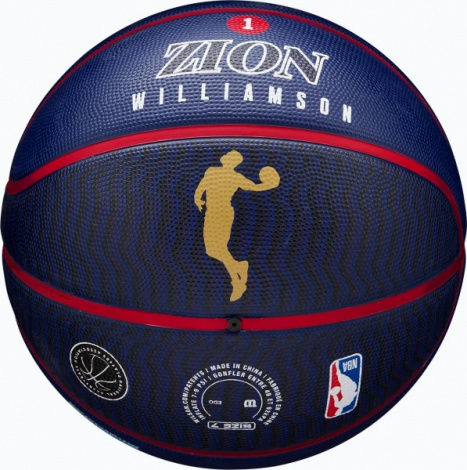 Баскетбольний м'яч Wilson NBA PLAYER ICON OUTDOOR ZION WILLIAMSON темно-синьо-червоний