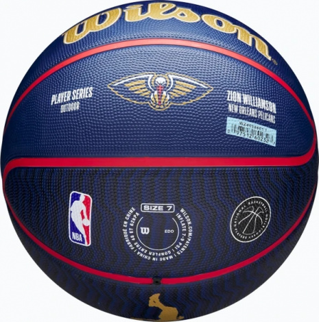 Баскетбольний м'яч Wilson NBA PLAYER ICON OUTDOOR ZION WILLIAMSON темно-синьо-червоний
